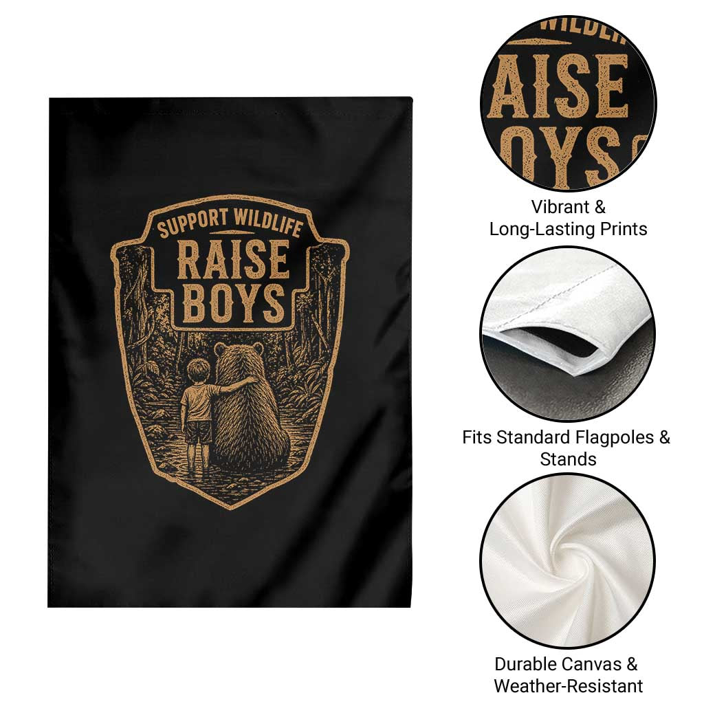 Support Wildlife Raise Boys Garden Flag Funny Mama Bear Outdoor Family Nature Lover Gift TS10 Print Your Wear