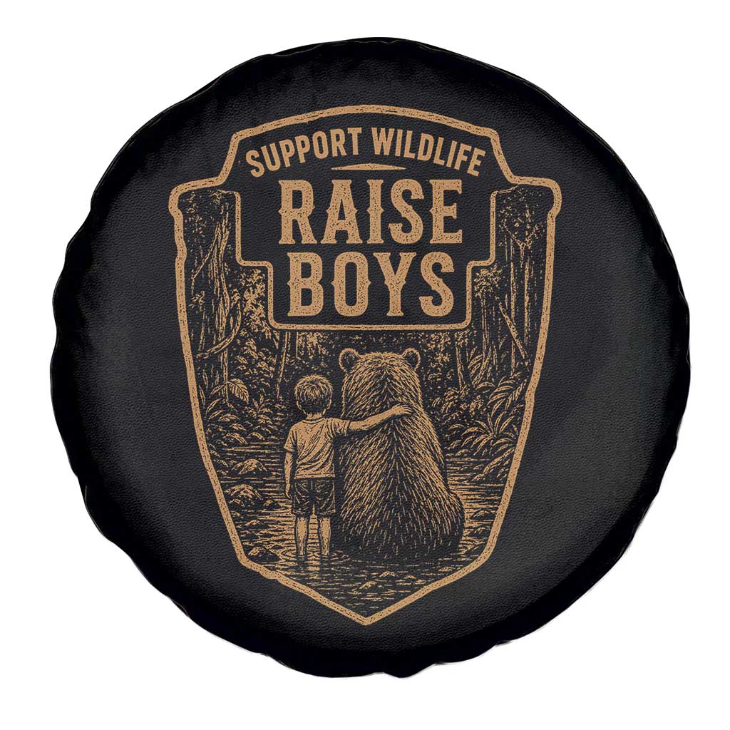 Support Wildlife Raise Boys Spare Tire Cover Funny Mama Bear Outdoor Family Nature Lover Gift TS10 Print Your Wear