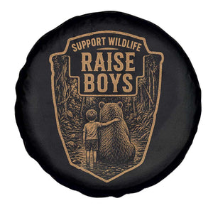 Support Wildlife Raise Boys Spare Tire Cover Funny Mama Bear Outdoor Family Nature Lover Gift TS10 Print Your Wear