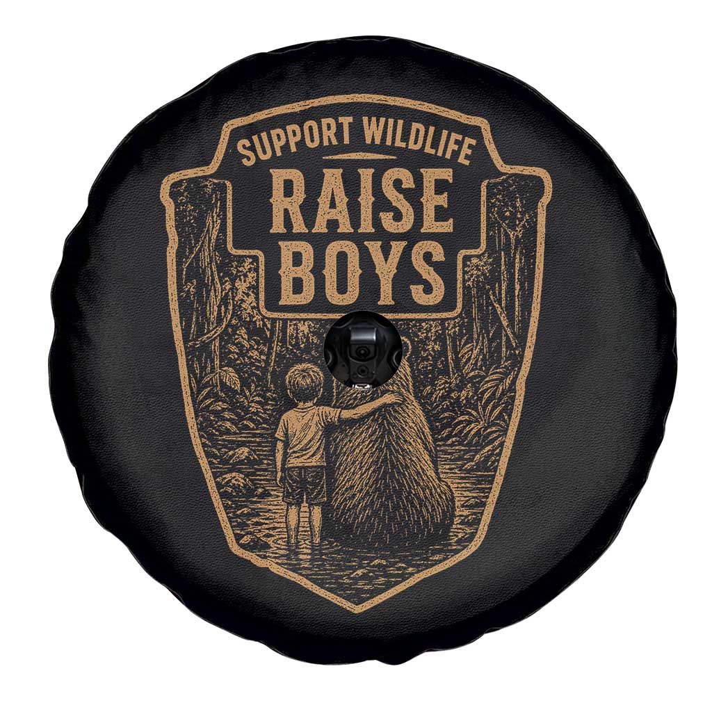 Support Wildlife Raise Boys Spare Tire Cover Funny Mama Bear Outdoor Family Nature Lover Gift TS10 Print Your Wear