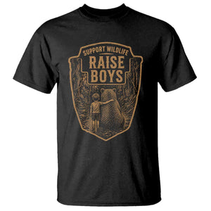 Support Wildlife Raise Boys T Shirt Funny Mama Bear Outdoor Family Nature Lover Gift TS10 Black Print Your Wear