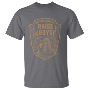 Support Wildlife Raise Boys T Shirt Funny Mama Bear Outdoor Family Nature Lover Gift TS10 Charcoal Print Your Wear