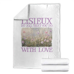 St Therese of Lisieux Throw Blanket Catholic Saint Gift for Girls Orthodox Christian TS10 White Print Your Wear