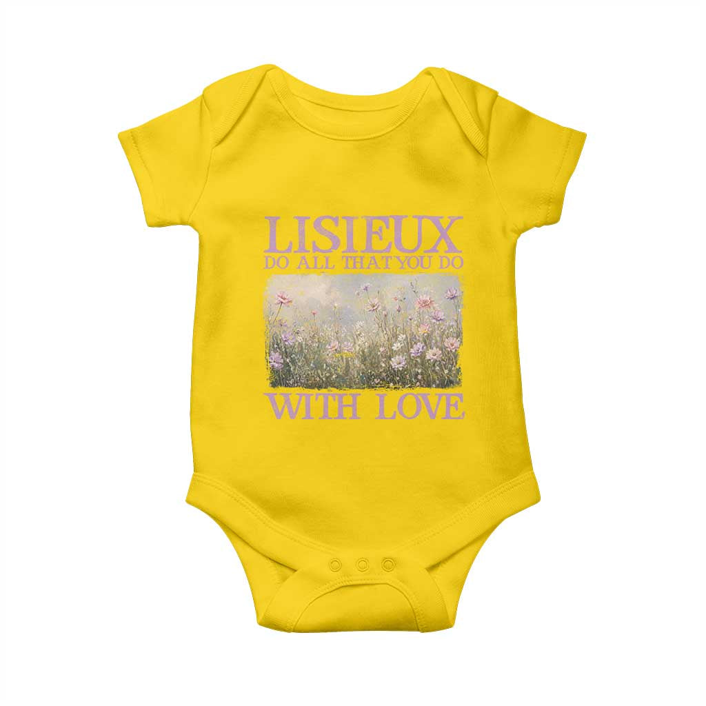 St Therese of Lisieux Baby Onesie Catholic Saint Gift for Girls Orthodox Christian TS10 Daisy Print Your Wear