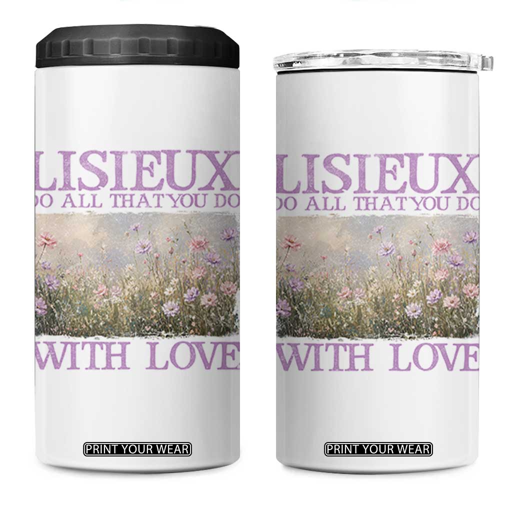 St Therese of Lisieux 4 in 1 Can Cooler Tumbler Catholic Saint Gift for Girls Orthodox Christian TS10 One Size: 16 oz White Print Your Wear