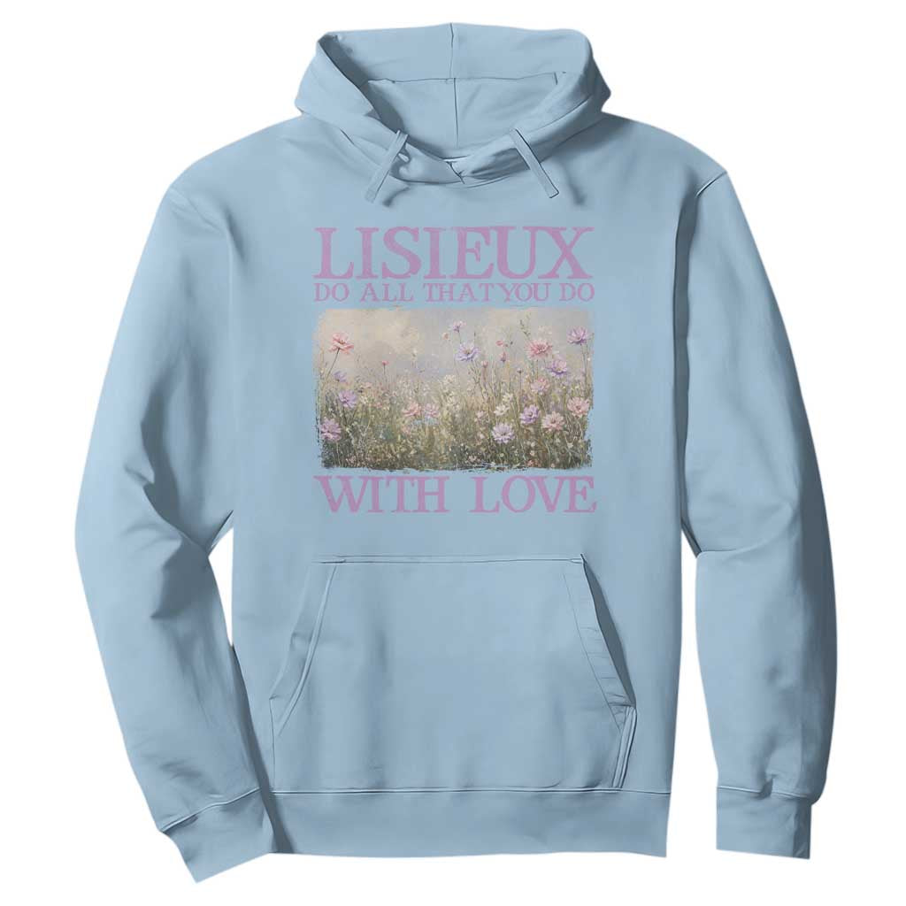 St Therese of Lisieux Hoodie Catholic Saint Gift for Girls Orthodox Christian TS10 Light Blue Print Your Wear