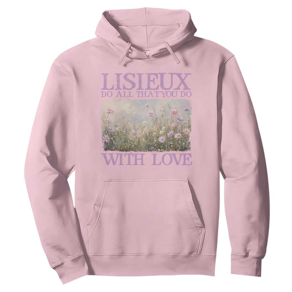 St Therese of Lisieux Hoodie Catholic Saint Gift for Girls Orthodox Christian TS10 Light Pink Print Your Wear