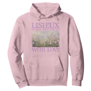 St Therese of Lisieux Hoodie Catholic Saint Gift for Girls Orthodox Christian TS10 Light Pink Print Your Wear