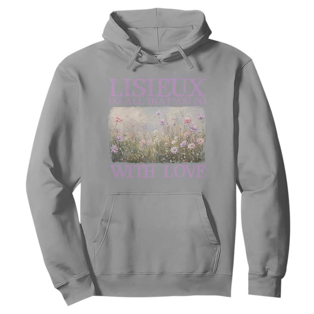 St Therese of Lisieux Hoodie Catholic Saint Gift for Girls Orthodox Christian TS10 Sport Gray Print Your Wear