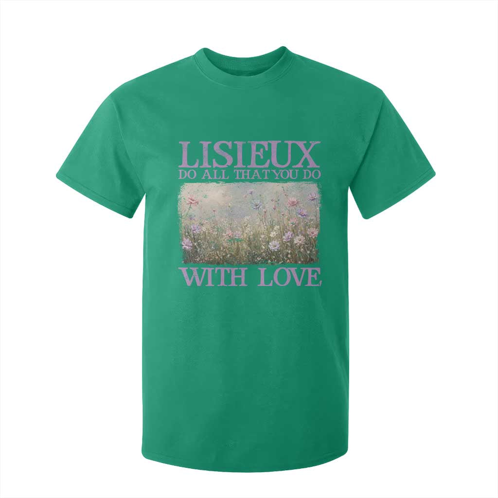 St Therese of Lisieux T Shirt For Kid Catholic Saint Gift for Girls Orthodox Christian TS10 Irish Green Print Your Wear