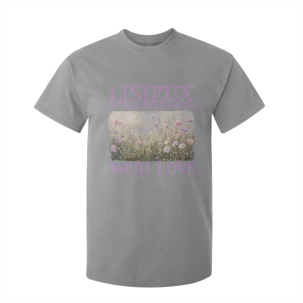 St Therese of Lisieux T Shirt For Kid Catholic Saint Gift for Girls Orthodox Christian TS10 Sport Gray Print Your Wear