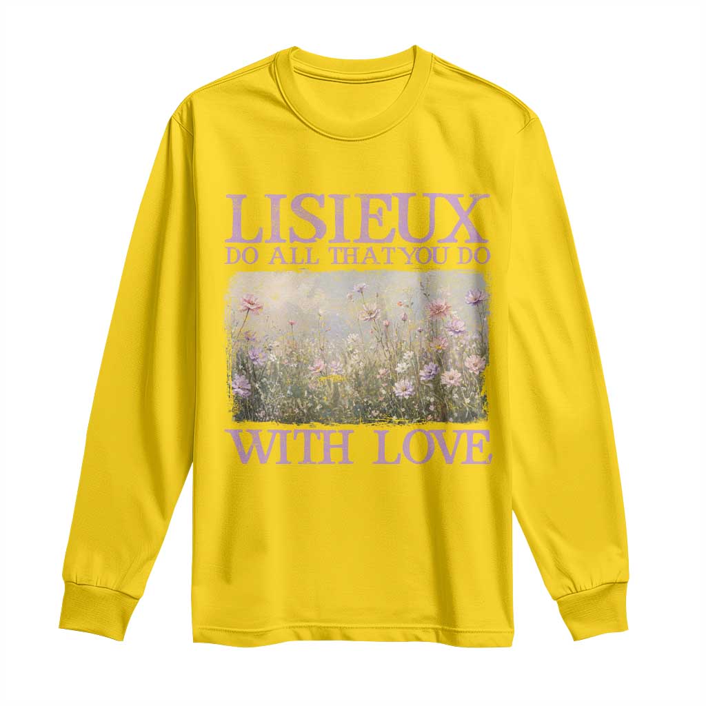 St Therese of Lisieux Long Sleeve Shirt Catholic Saint Gift for Girls Orthodox Christian TS10 Daisy Print Your Wear