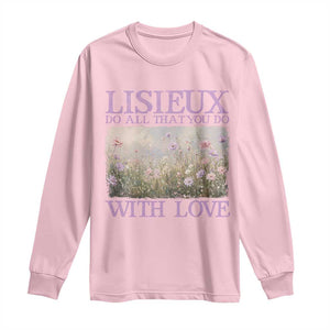 St Therese of Lisieux Long Sleeve Shirt Catholic Saint Gift for Girls Orthodox Christian TS10 Light Pink Print Your Wear