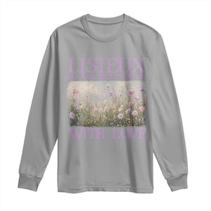 St Therese of Lisieux Long Sleeve Shirt Catholic Saint Gift for Girls Orthodox Christian TS10 Sport Gray Print Your Wear