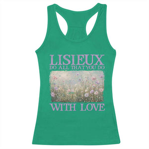 St Therese of Lisieux Racerback Tank Top Catholic Saint Gift for Girls Orthodox Christian TS10 Irish Green Print Your Wear