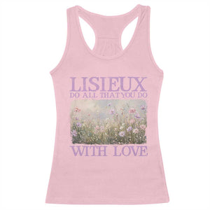 St Therese of Lisieux Racerback Tank Top Catholic Saint Gift for Girls Orthodox Christian TS10 Light Pink Print Your Wear