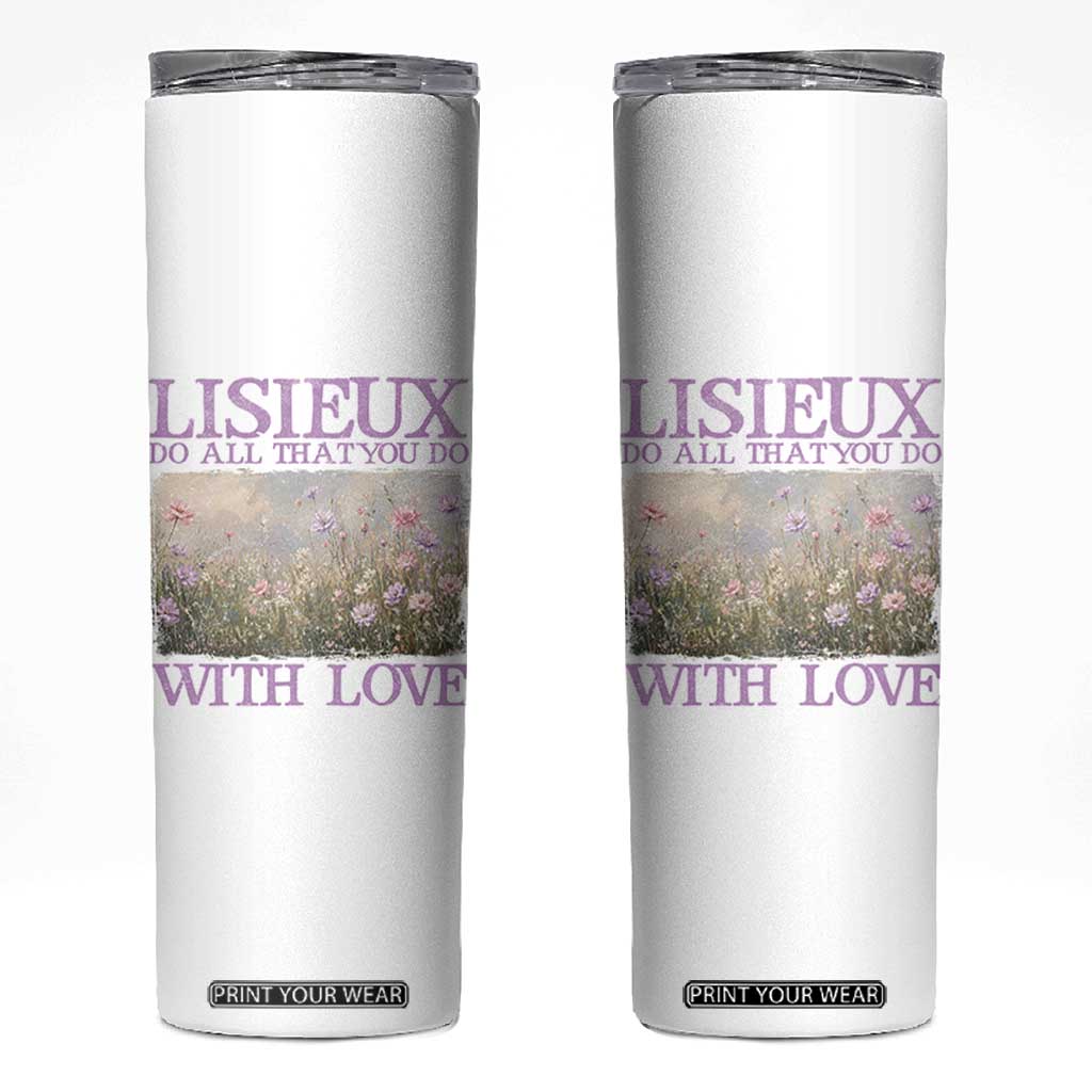 St Therese of Lisieux Skinny Tumbler Catholic Saint Gift for Girls Orthodox Christian TS10 White Print Your Wear