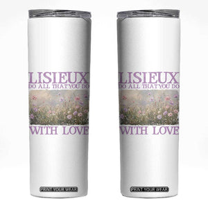 St Therese of Lisieux Skinny Tumbler Catholic Saint Gift for Girls Orthodox Christian TS10 White Print Your Wear
