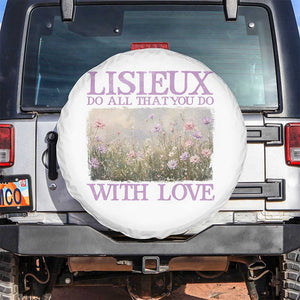 St Therese of Lisieux Spare Tire Cover Catholic Saint Gift for Girls Orthodox Christian TS10 No hole White Print Your Wear