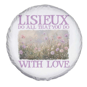 St Therese of Lisieux Spare Tire Cover Catholic Saint Gift for Girls Orthodox Christian TS10 Print Your Wear