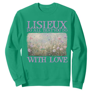 St Therese of Lisieux Sweatshirt Catholic Saint Gift for Girls Orthodox Christian TS10 Irish Green Print Your Wear