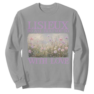 St Therese of Lisieux Sweatshirt Catholic Saint Gift for Girls Orthodox Christian TS10 Sport Gray Print Your Wear