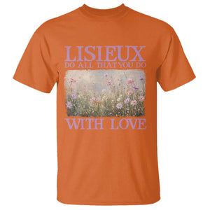 St Therese of Lisieux T Shirt Catholic Saint Gift for Girls Orthodox Christian TS10 Orange Print Your Wear