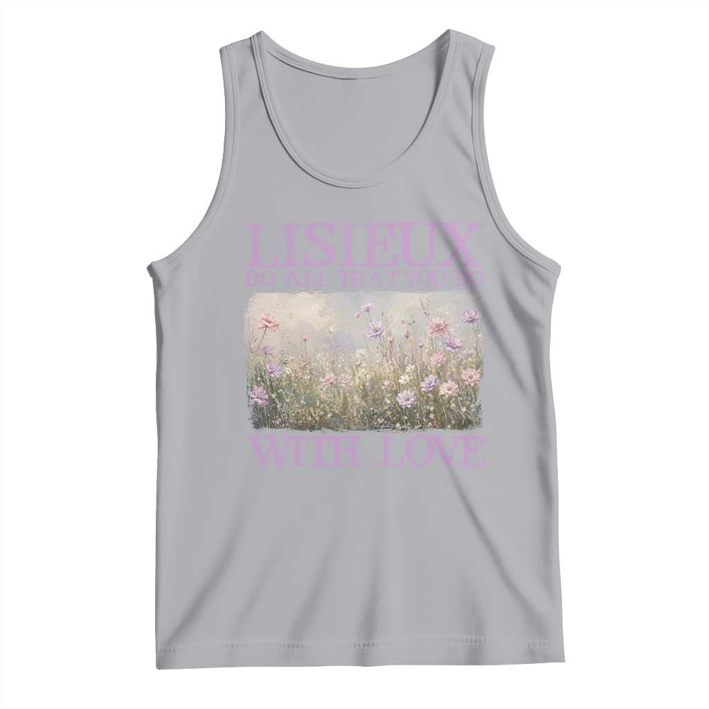 St Therese of Lisieux Tank Top Catholic Saint Gift for Girls Orthodox Christian TS10 Athletic Heather Print Your Wear