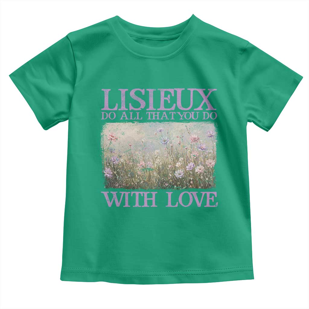 St Therese of Lisieux Toddler T Shirt Catholic Saint Gift for Girls Orthodox Christian TS10 Irish Green Print Your Wear