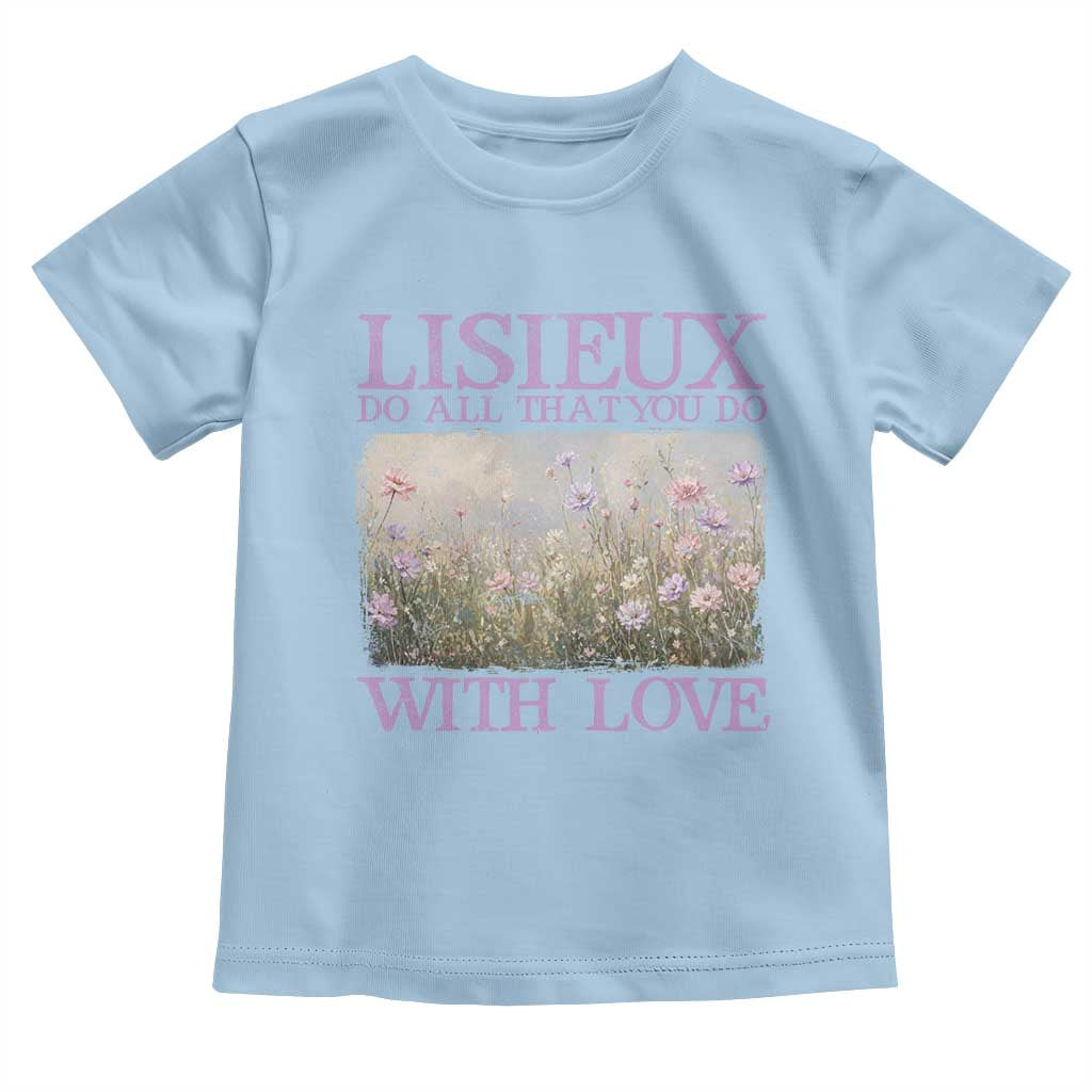 St Therese of Lisieux Toddler T Shirt Catholic Saint Gift for Girls Orthodox Christian TS10 Light Blue Print Your Wear