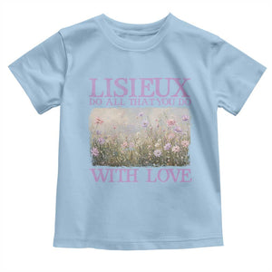 St Therese of Lisieux Toddler T Shirt Catholic Saint Gift for Girls Orthodox Christian TS10 Light Blue Print Your Wear