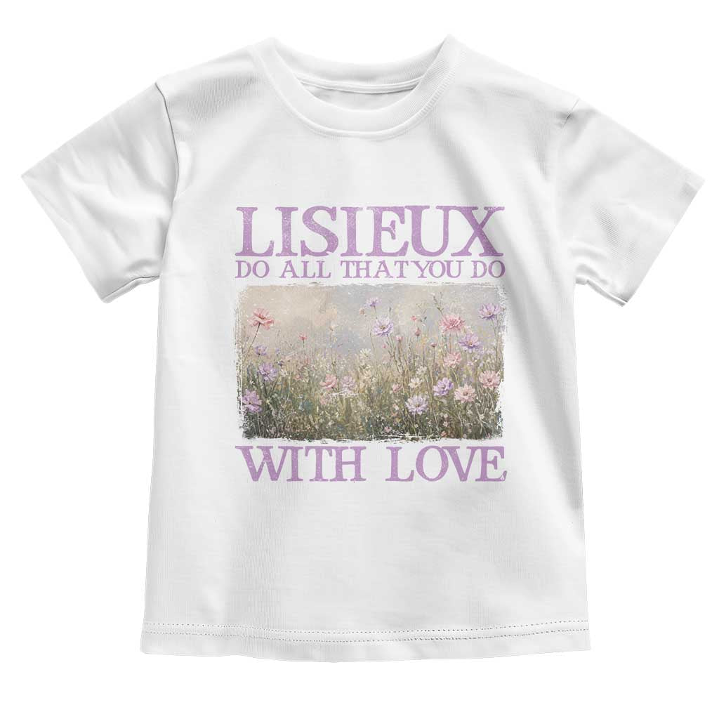 St Therese of Lisieux Toddler T Shirt Catholic Saint Gift for Girls Orthodox Christian TS10 White Print Your Wear