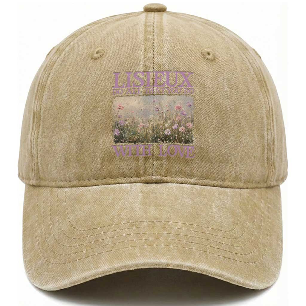 St Therese of Lisieux Washed Cotton Baseball Cap Catholic Saint Gift for Girls Orthodox Christian TS10 Print Your Wear