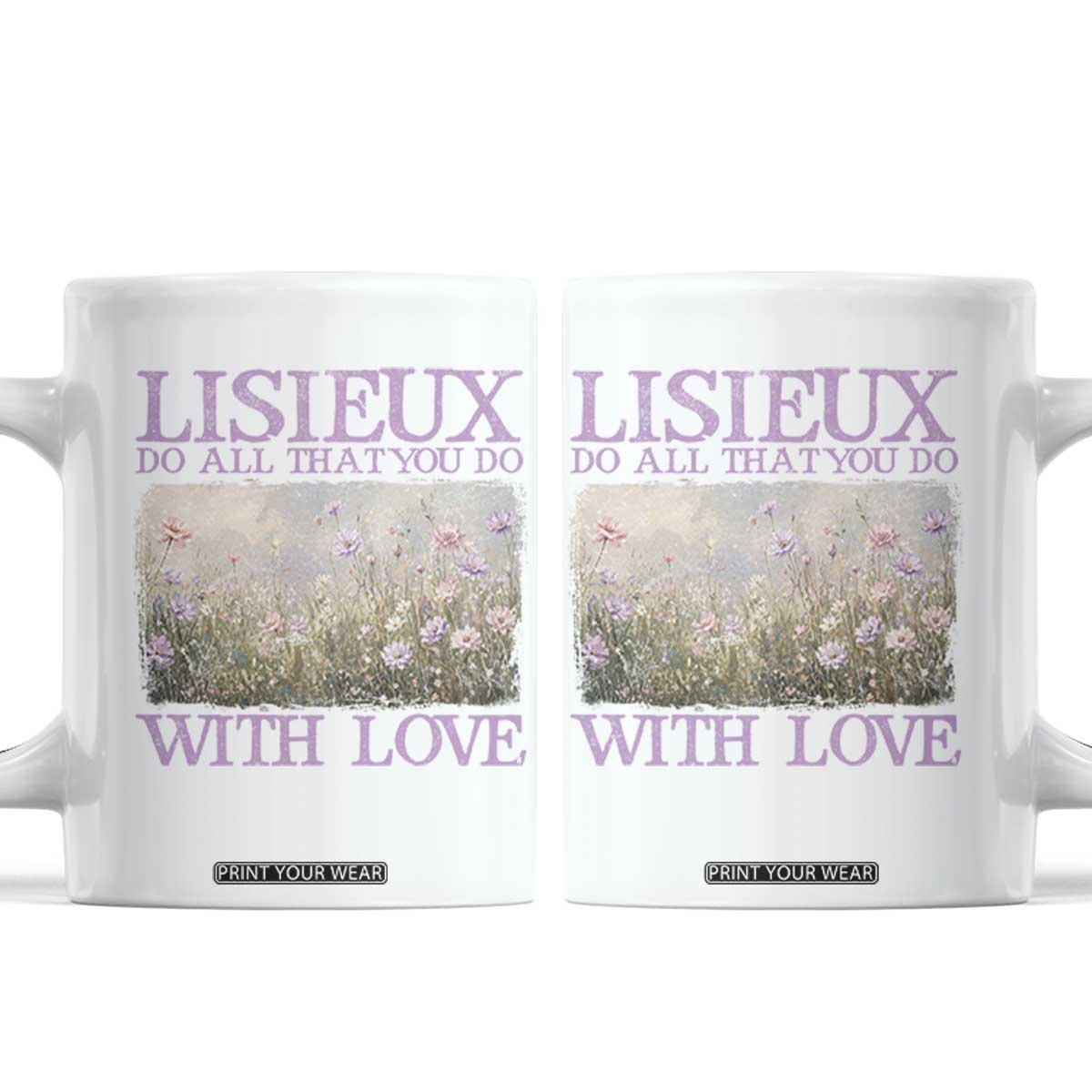 St Therese of Lisieux Coffee Mug Catholic Saint Gift for Girls Orthodox Christian TS10 White Print Your Wear