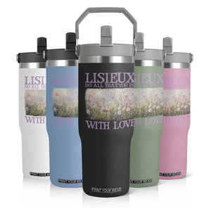 St Therese of Lisieux Flip Straw Tumbler Catholic Saint Gift for Girls Orthodox Christian TS10 Print Your Wear
