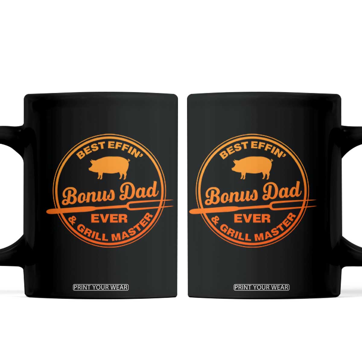 Best Effin Bonus Dad Ever And Grill Master Coffee Mug Step Dad Fathers Day Gift Cooking Grilling BBQ Chef