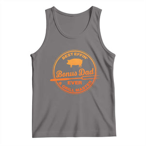 Best Effin Bonus Dad Ever And Grill Master Tank Top Step Dad Fathers Day Gift Cooking Grilling BBQ Chef TS10 Deep Heather Print Your Wear