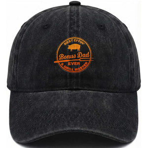 Best Effin Bonus Dad Ever And Grill Master Washed Cotton Baseball Cap Step Dad Fathers Day Gift Cooking Grilling BBQ Chef TS10 Print Your Wear