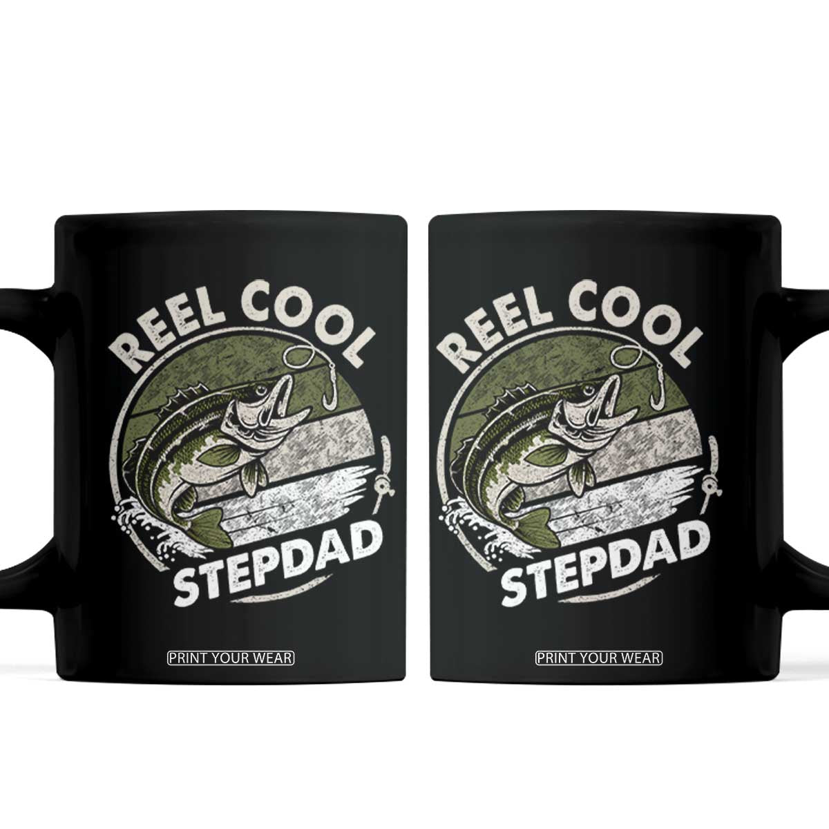 Reel Cool Stepdad Coffee Mug Fathers Day Gift for Fisherman Bonus Dad