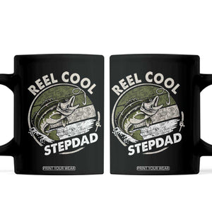 Reel Cool Stepdad Coffee Mug Fathers Day Gift for Fisherman Bonus Dad