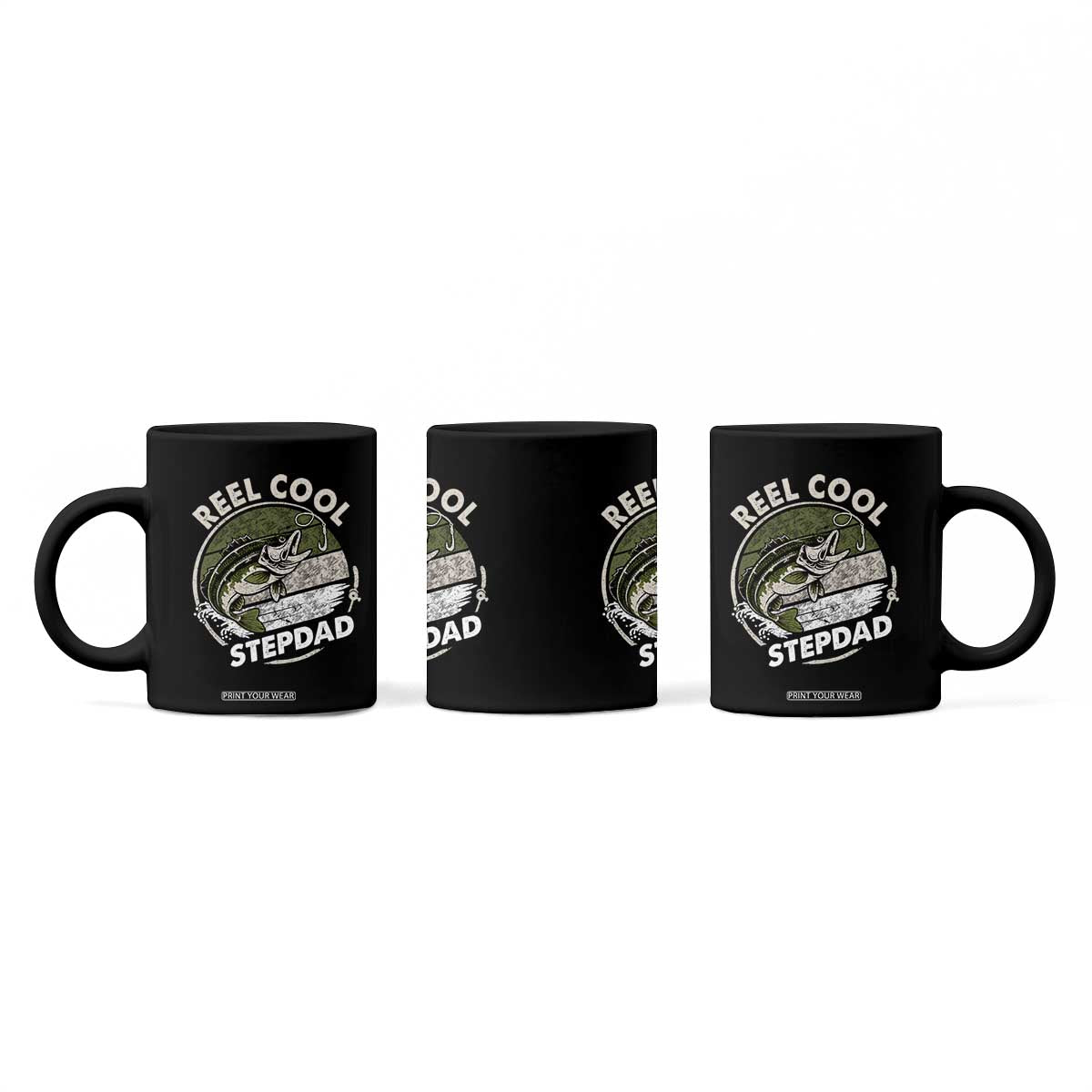 Reel Cool Stepdad Coffee Mug Fathers Day Gift for Fisherman Bonus Dad