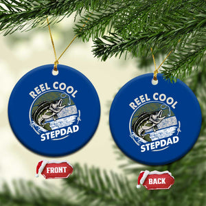 Reel Cool Stepdad Ceramic Ornament Fathers Day Gift for Fisherman Bonus Dad