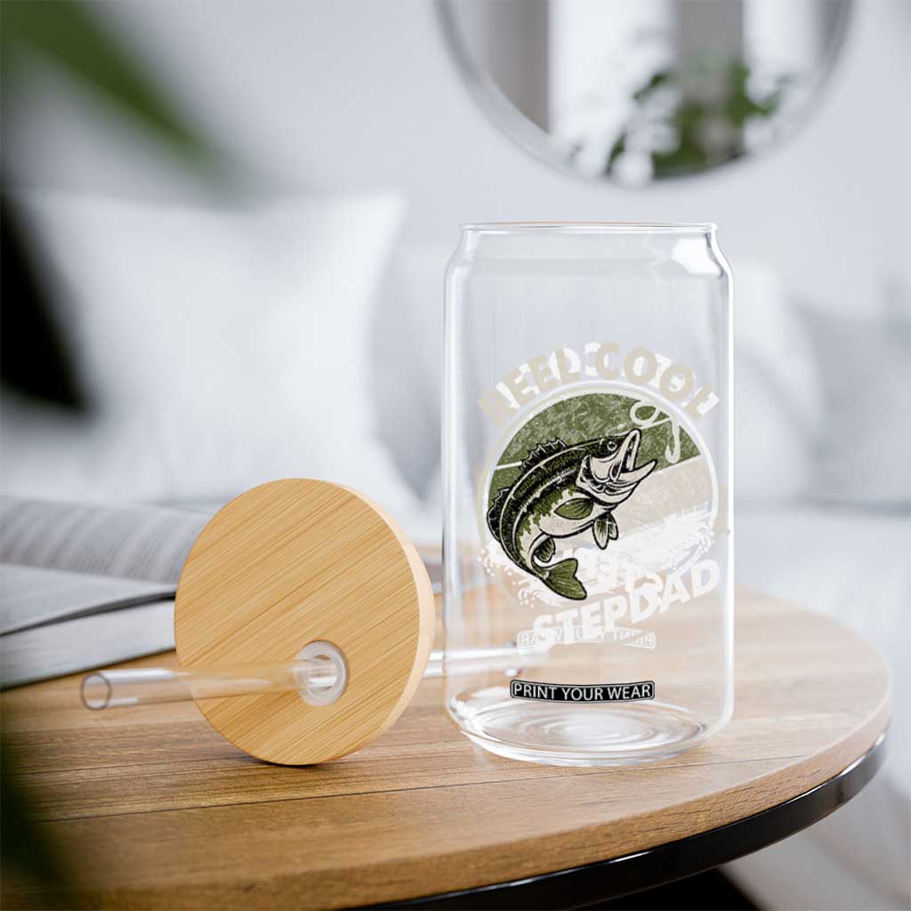 Reel Cool Stepdad Glass Can Fathers Day Gift for Fisherman Bonus Dad