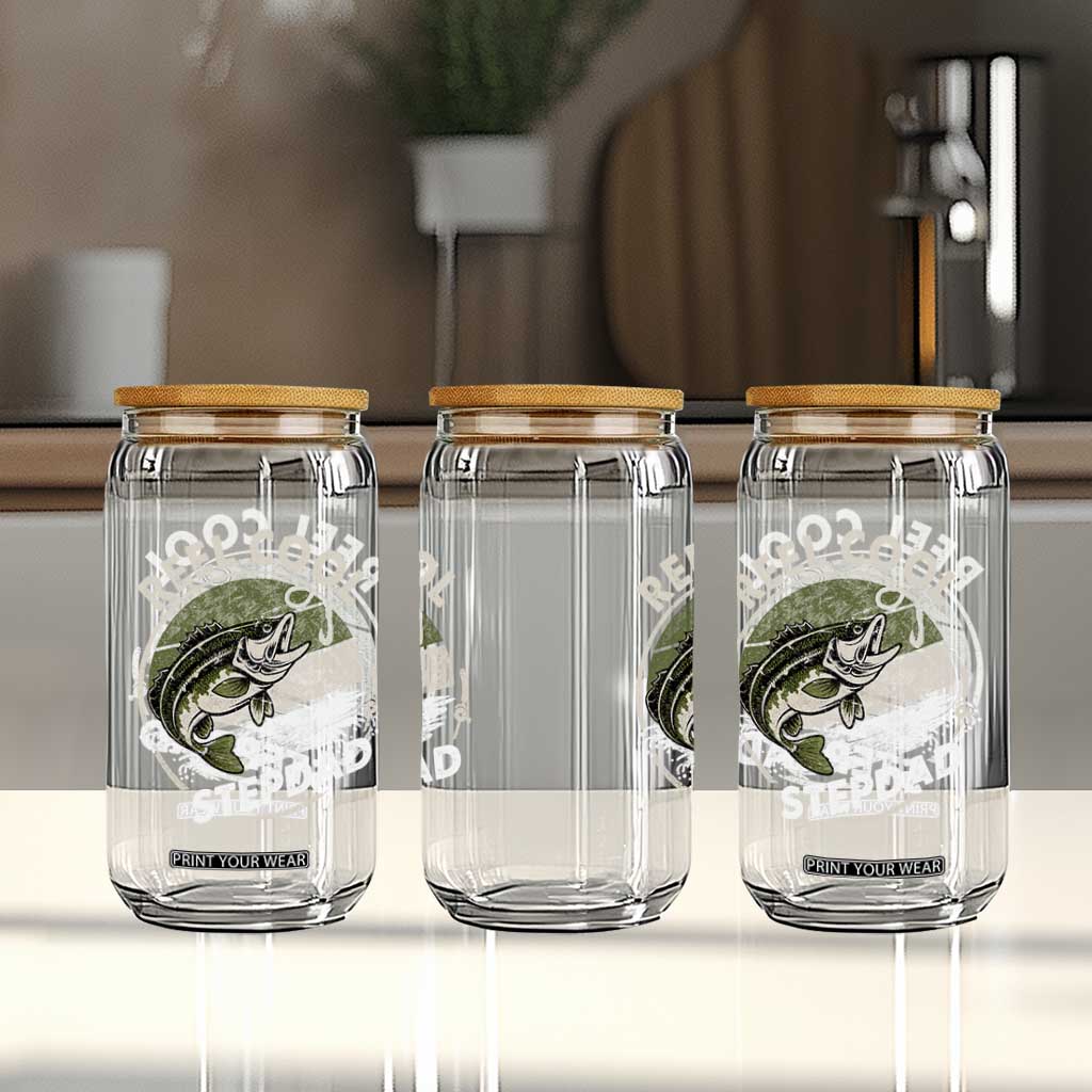 Reel Cool Stepdad Glass Can Fathers Day Gift for Fisherman Bonus Dad