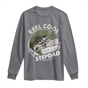 Reel Cool Stepdad Long Sleeve Shirt Fathers Day Gift for Fisherman Bonus Dad