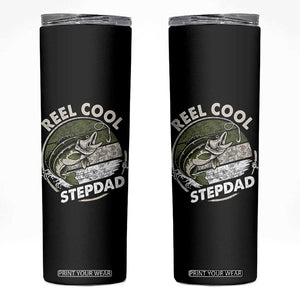 Reel Cool Stepdad Skinny Tumbler Fathers Day Gift for Fisherman Bonus Dad