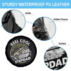 Reel Cool Stepdad Spare Tire Cover Fathers Day Gift for Fisherman Bonus Dad
