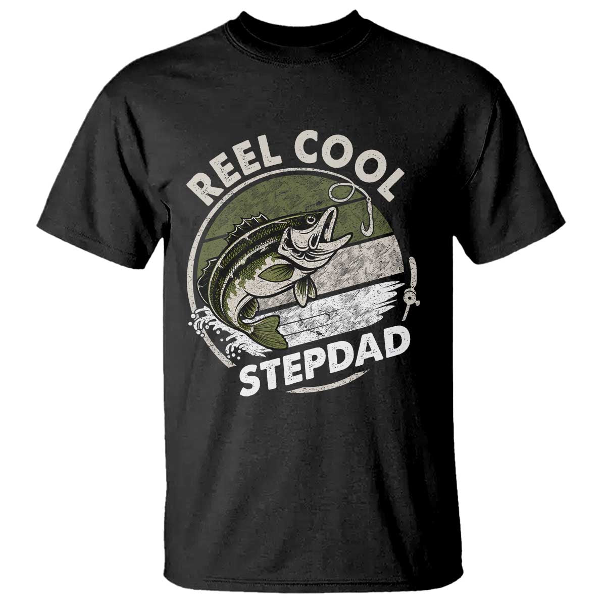 Reel Cool Stepdad T Shirt Fathers Day Gift for Fisherman Bonus Dad