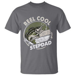 Reel Cool Stepdad T Shirt Fathers Day Gift for Fisherman Bonus Dad