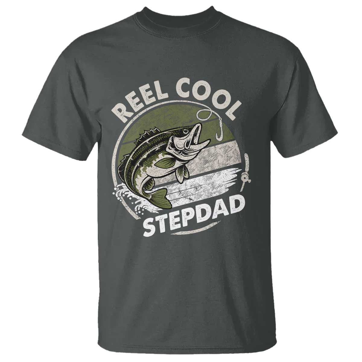 Reel Cool Stepdad T Shirt Fathers Day Gift for Fisherman Bonus Dad